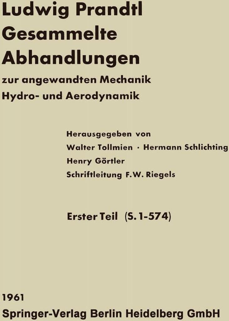 Ludwig Prandtl Gesammelte Abhandlungen