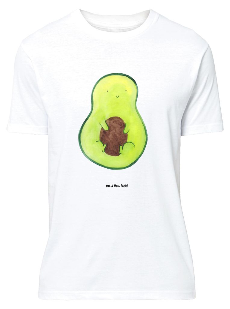 Mr. & Mrs. Panda Größe M T-Shirt Avocado Kern - Weiß - Geschenk, Pflanze, Shirt, mit Spruch, Leben, Herren, glücklich, Tshirt, Avocadokern