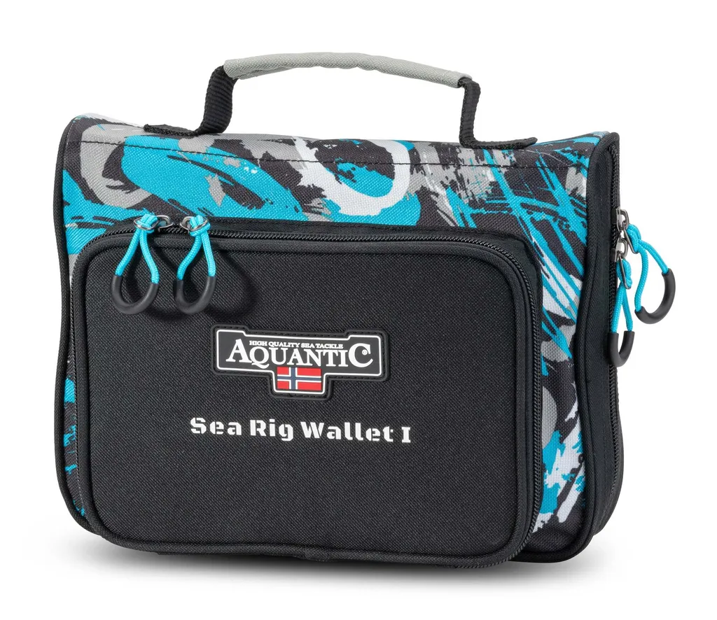 Portefeuille de pêche mer AQUANTIC format 27x12x21cm avec zips robustes