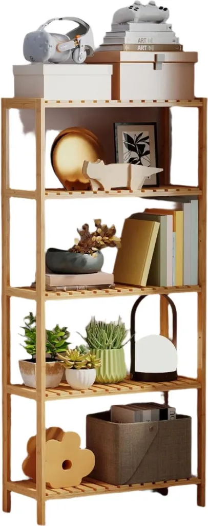 Étagère salle de bain pour serviettes et accessoires - Bambou 130cm