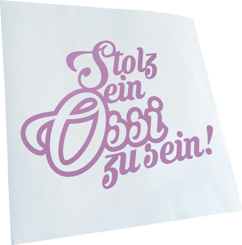 Kiwistar - Autoaufkleber - Stolz EIN Ossi zu Sein - Flieder - 30x21cm - Aufkleber für Auto, Laptop, Fahrrad, LKW, Motorrad Mehrfarbig JDM Decal Ra...