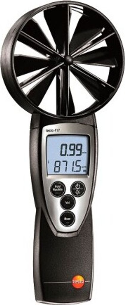 TESTO 417 z zestawem lejka Anemometer 0.3 m/s (max.)