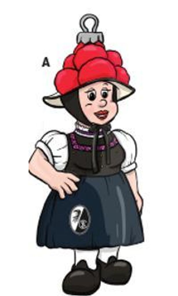 SC Freiburg Christbaumanhänger Tracht