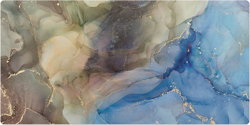Abstrakte Wellen– Schreibtischunterlage – Schreibtisch Tischunterlage – 120x60 cm – Unterlage Groß Schreibtischmatte
