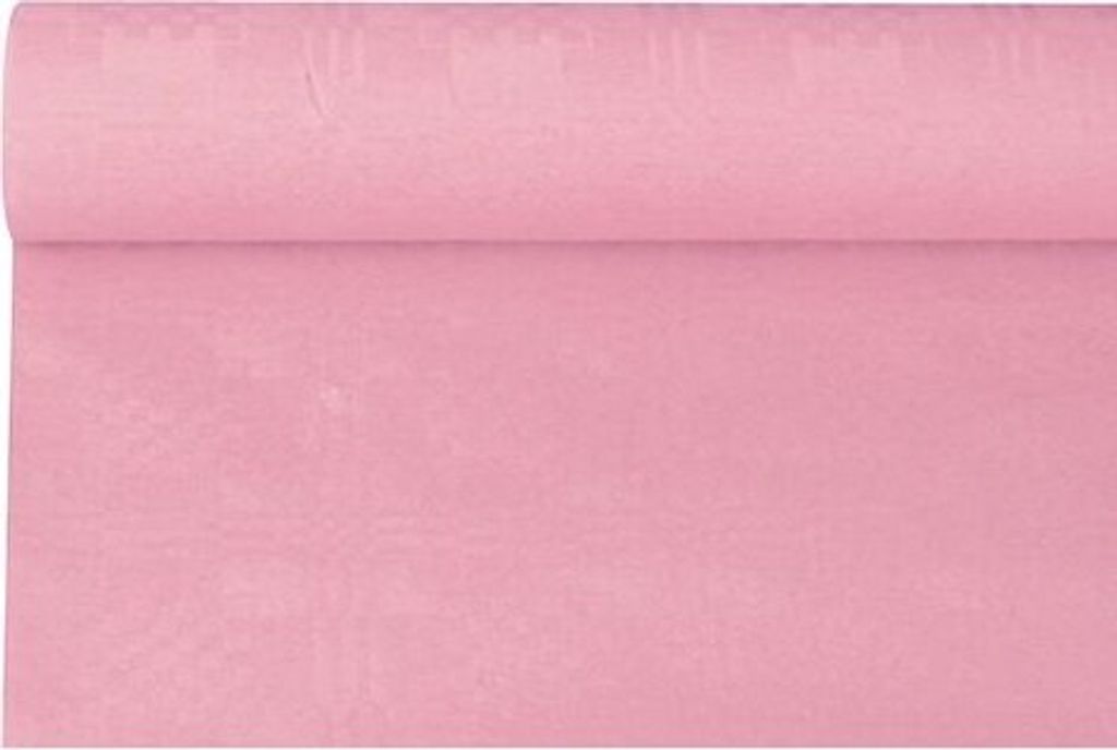 Papstar Papiertischdecke hellrosa mit Damastprägung 6 x 1,2 m, 12 Rollen
