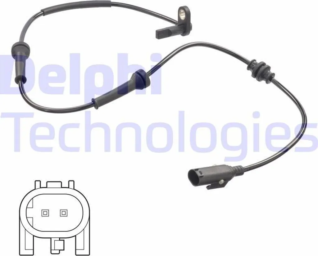 Capteur vitesse de roue avec connecteur étanche Delphi SS20815