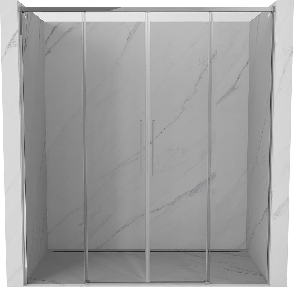 Mexen Rox Schiebetür für Dusche 140 cm, transparent, Chrom - 8C2-140-000-01-00