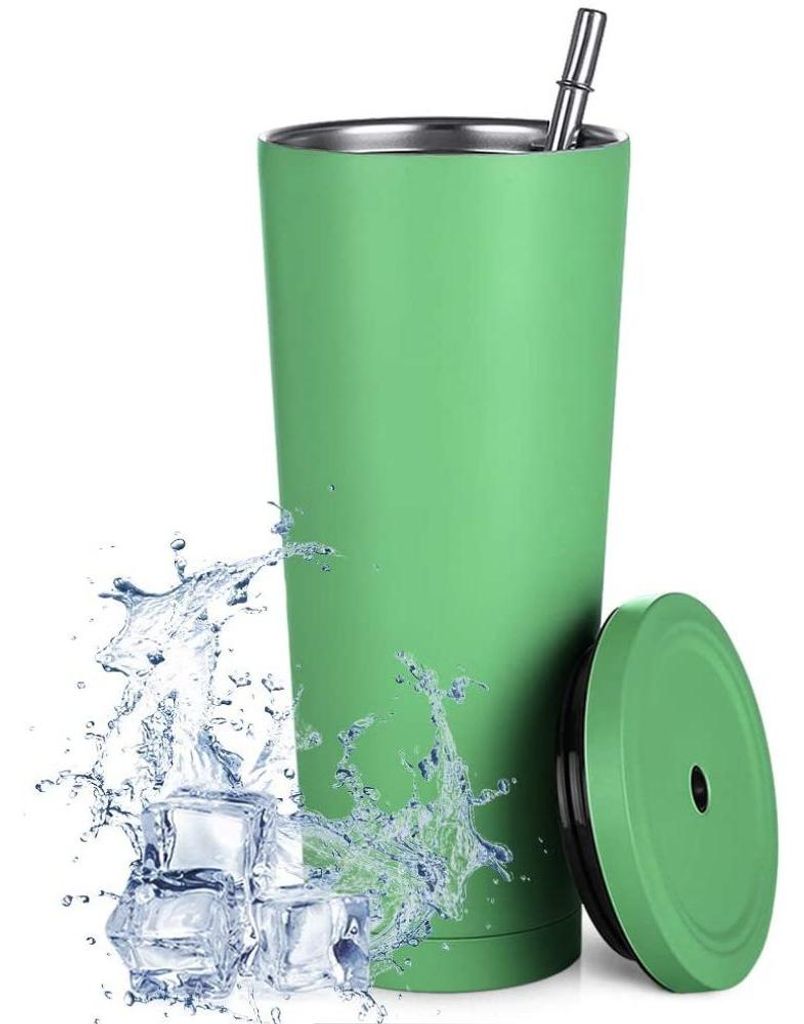 750-ml-Reisebecher, doppelwandiger Edelstahlbecher, vakuumisolierte Wasserflasche, isolierter Wasser- und Kaffeebecher, doppelwandiger Becher mit S...
