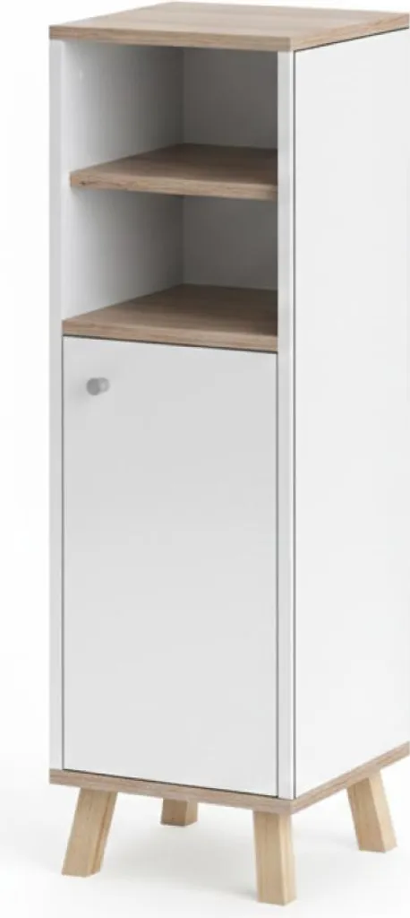 Armadietto da parete per bagno, con ripiani regolabili, Bianco | Leroy