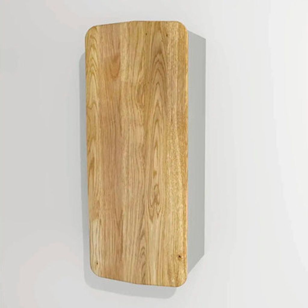 Hängeschrank mit 1 Tür Devo Oval links BxHxT 34x94x33 cm hellgrau/Eiche/grau