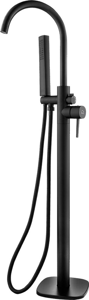 BADLAND Freistehende Badewannenarmatur POLA Wannenarmatur für Badezimmer in Schwarz