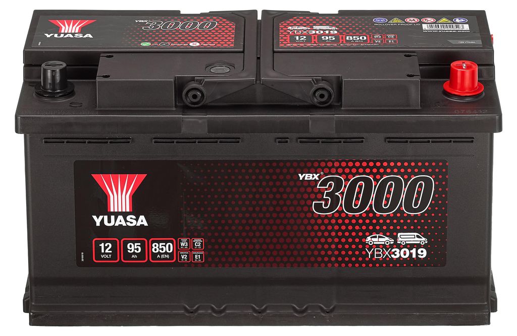 YUASA YBX3000 Starterbatterie 12V 95Ah 850A/EN L5 für Auto Produktbild 