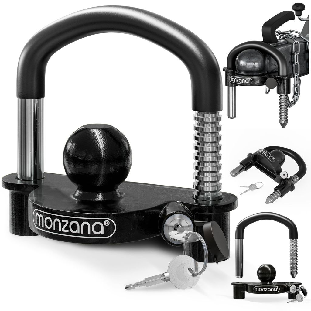 MONZANA® Antivol noir verrou d’attelage de remorque Image du produit 