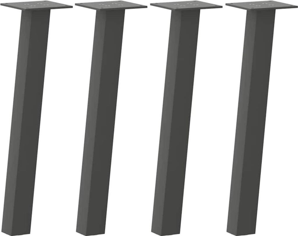vidaXL Nohy konferenčného stolíka 4 ks. Antracit 42 cm oceľ Obrázok produktu 