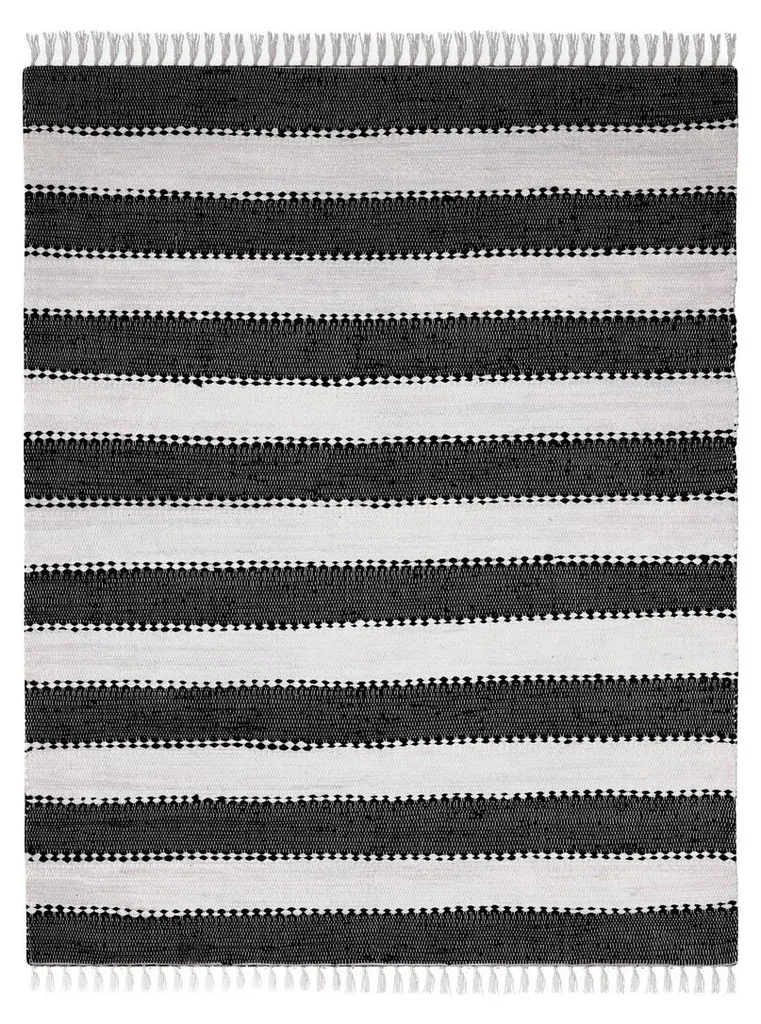 Tapis Ashram Schwarz 60x110 cm en Velours Ras Noir Facile à Entretenir