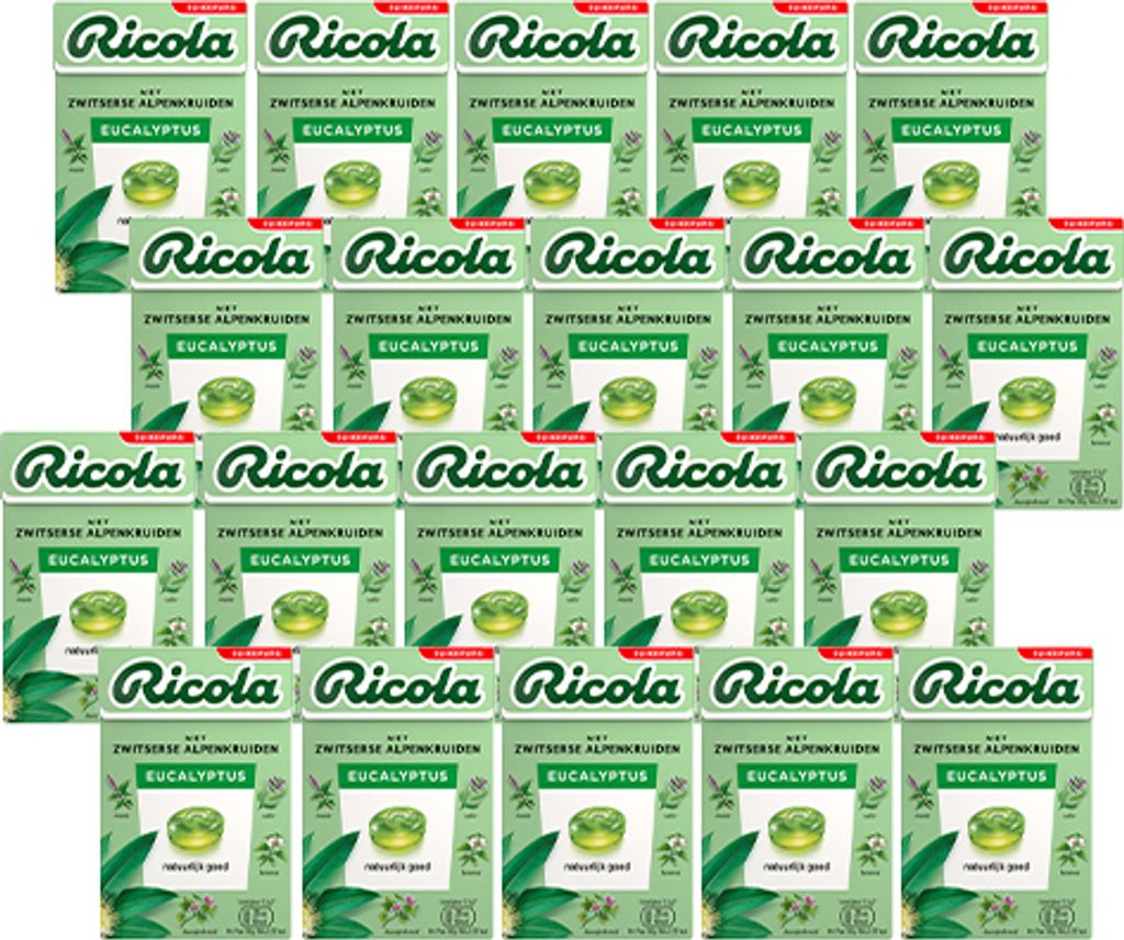 Ricola - Eukalyptus Ohne Zucker - 20x 50g Produktbild 