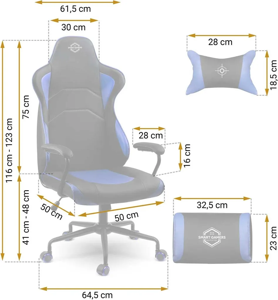 Sedia Gaming Sofotel Yasuo per Ragazzi: Ergonomia e Stile Blu e Nero 2026 - 12