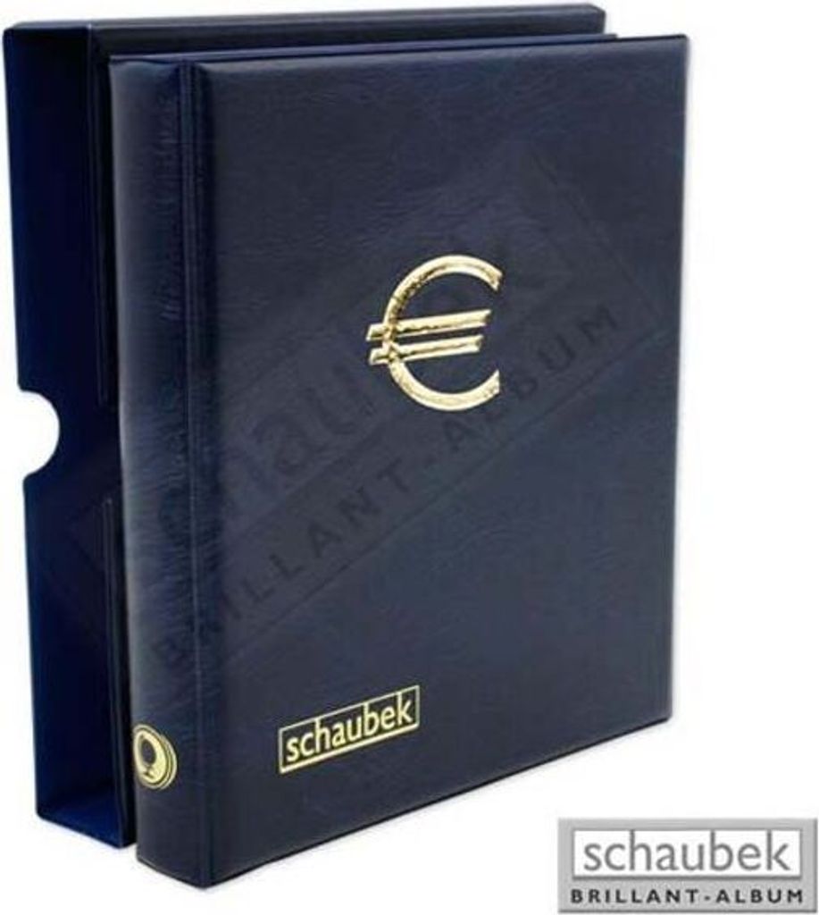 Schaubek Numismatik 10-Euro-Münzalbum, blau, mit Schutzkassette A-KO9403