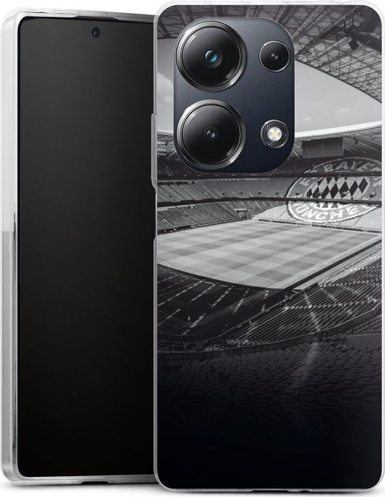 DeinDesign Handyhülle für Xiaomi Poco M6 Pro Silikon Hülle Case Smartphone Schutzhülle FC Bayern München FCB Stadion
