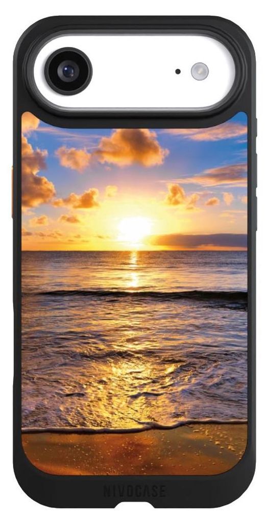NIVOCASE Hülle für Apple iPhone Air Handyhülle NIVOcore Case Schwarz Meer Sonnenuntergang Strand