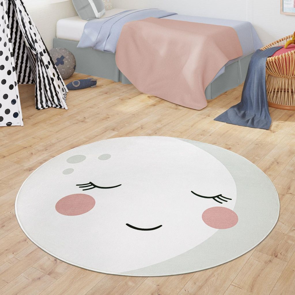 TT Home Teppich Kinderzimmer Runder Teppich Babymatte Jungs Produktbild 