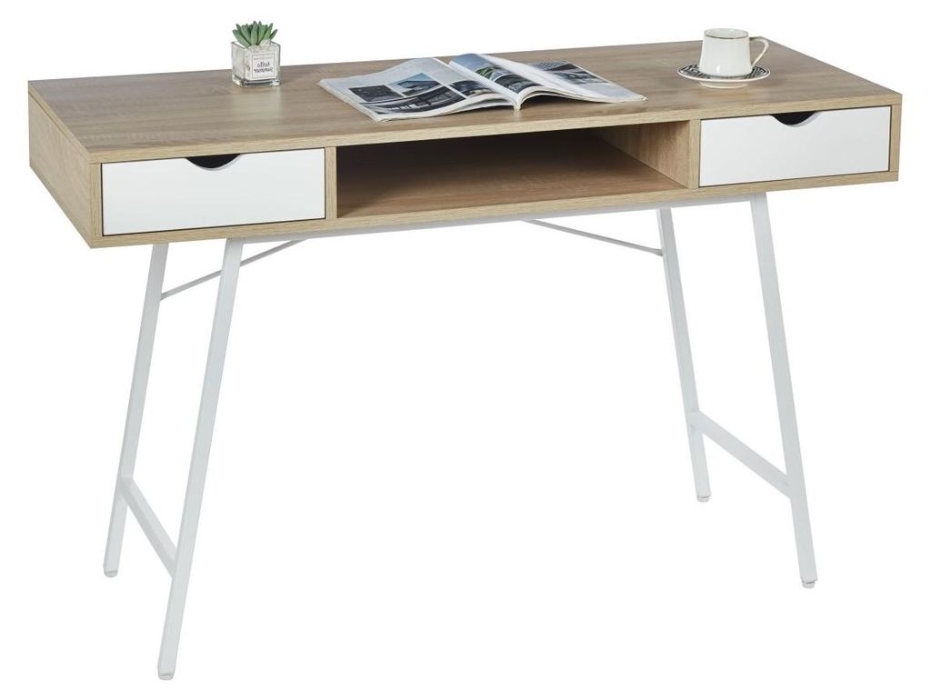 Psací stůl se šuplíky RUPERT - dub sonoma / bílý Obrázek produktu 
