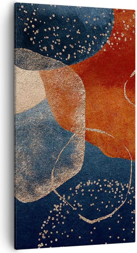 Bild auf Leinwand - Leinwandbild - Einteilig - Die Farben Formen Geometrie - 55x100cm - Wand Bild - Wanddeko - Wandbilder - Leinwanddruck - Bilder ...