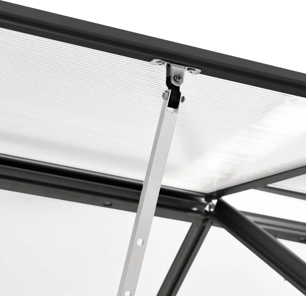 Serre de jardin en aluminium et polycarbonate 4,75 m² avec embase fixe - 6
