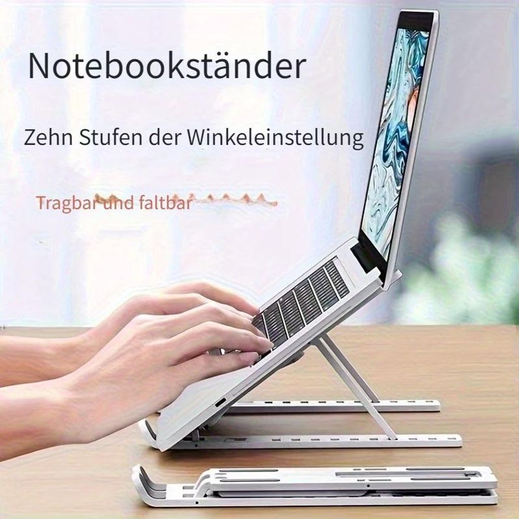 Laptop Ständer verstellbar - Faltbare Halterung für Notebook & Tablet