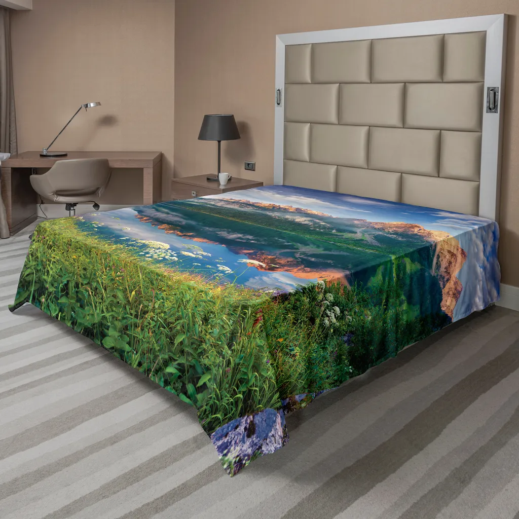 ABAKUHAUS Berg Drap de Lit Lac des Alpes Autrichiennes 275 x 260 cm