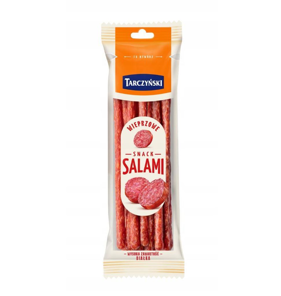 Tarczynski Snack Salami Wieprzowe 80 g Salami Snack Rohwurst Schweinefleisch Protein Snack würzig herzhaft