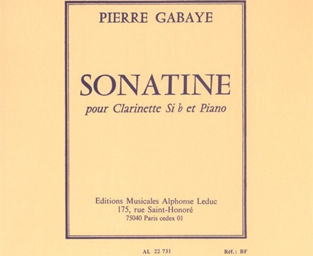 Sonatine pour clarinette et piano