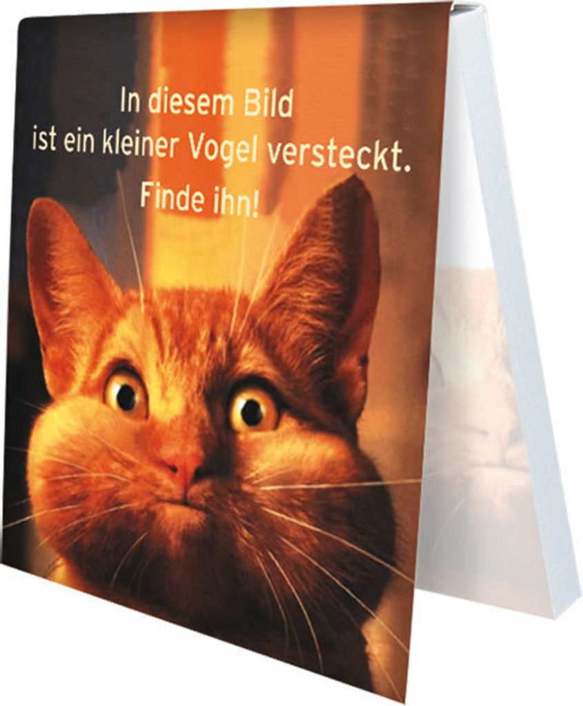Gute-Laune-Klebezettel - In diesem Bild ist ein kleiner Vogel versteckt