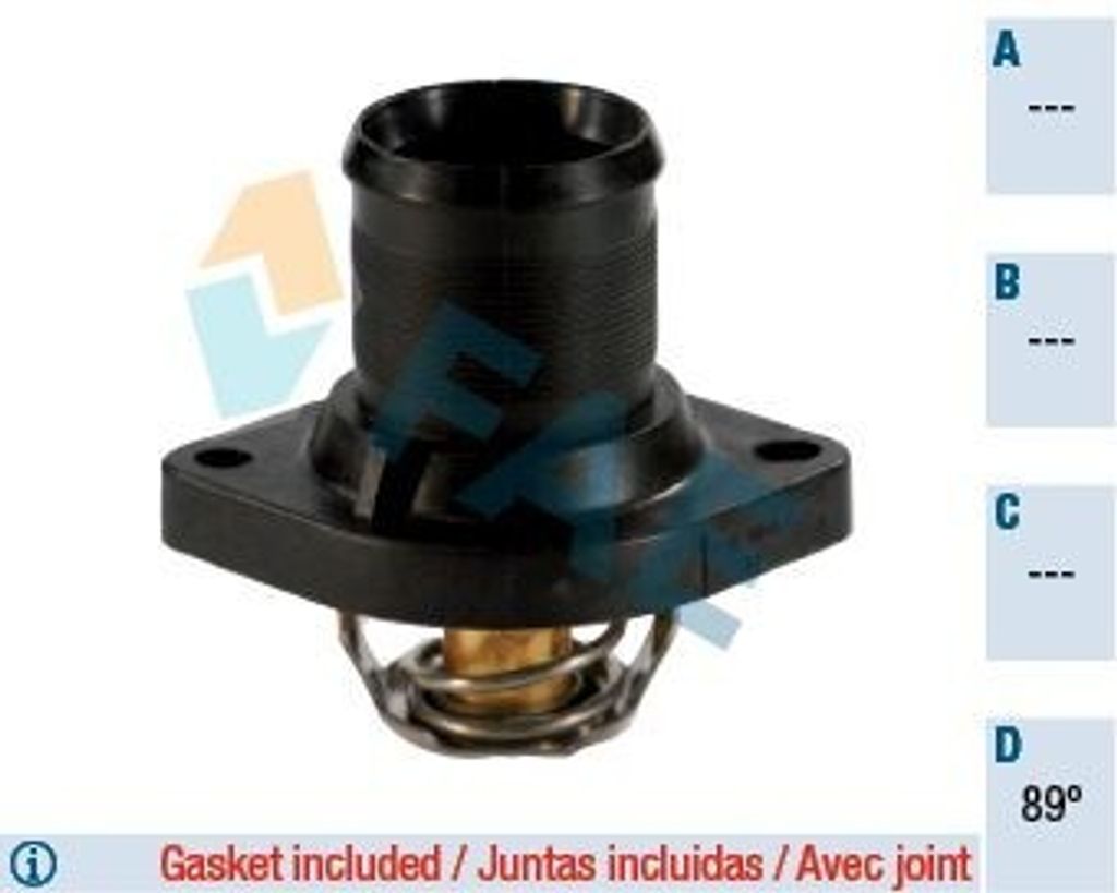 FAE Thermostat Kühlmittel 89°C für FIAT Scudo Kastenwagen (220) Scudo Kombi (220) ULYSSE (220) passend für PEUGEOT 207 (WA, WC) 206 Schrägheck...