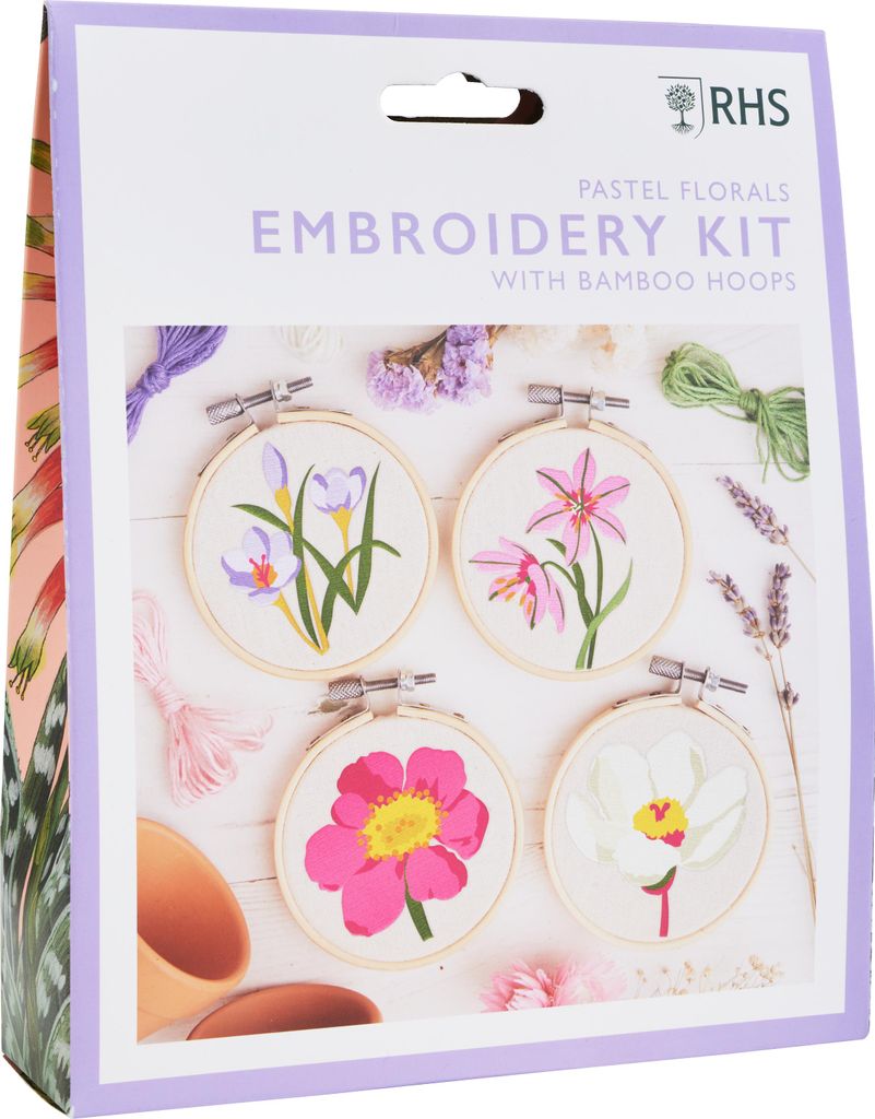 RHS Embroidery Kit Pastel Florals