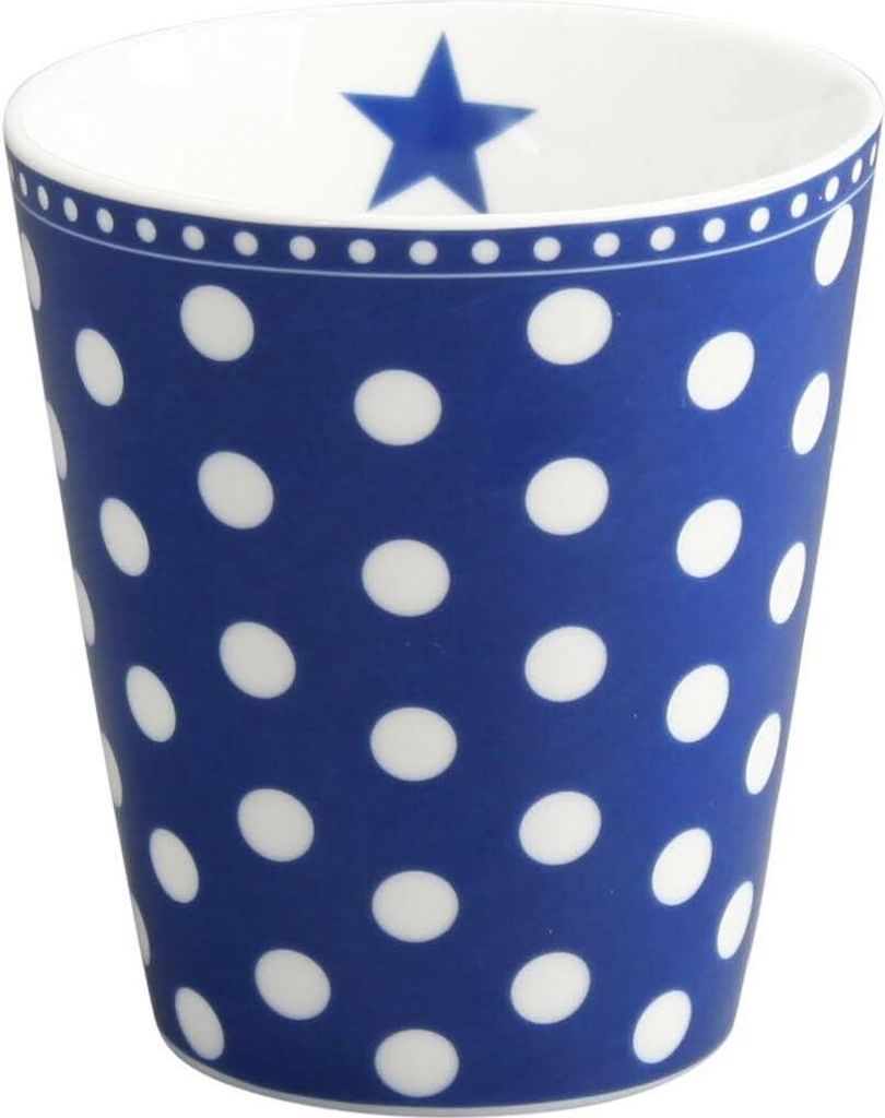 Krasilnikoff Becher Happy Mug Punkte dunkelblau