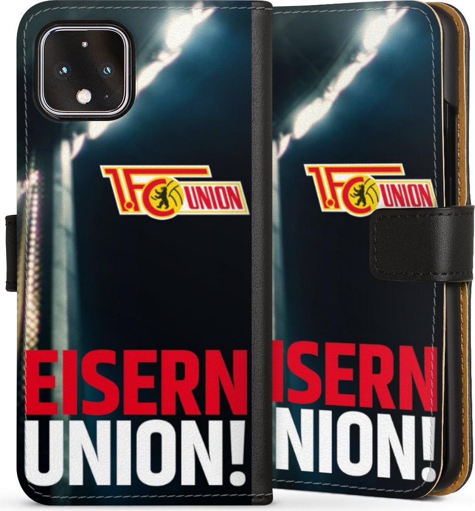 DeinDesign Klapphülle für Google Pixel 4 Handytasche Lederhülle Tasche 1. FC Union Berlin Fanartikel Fußball