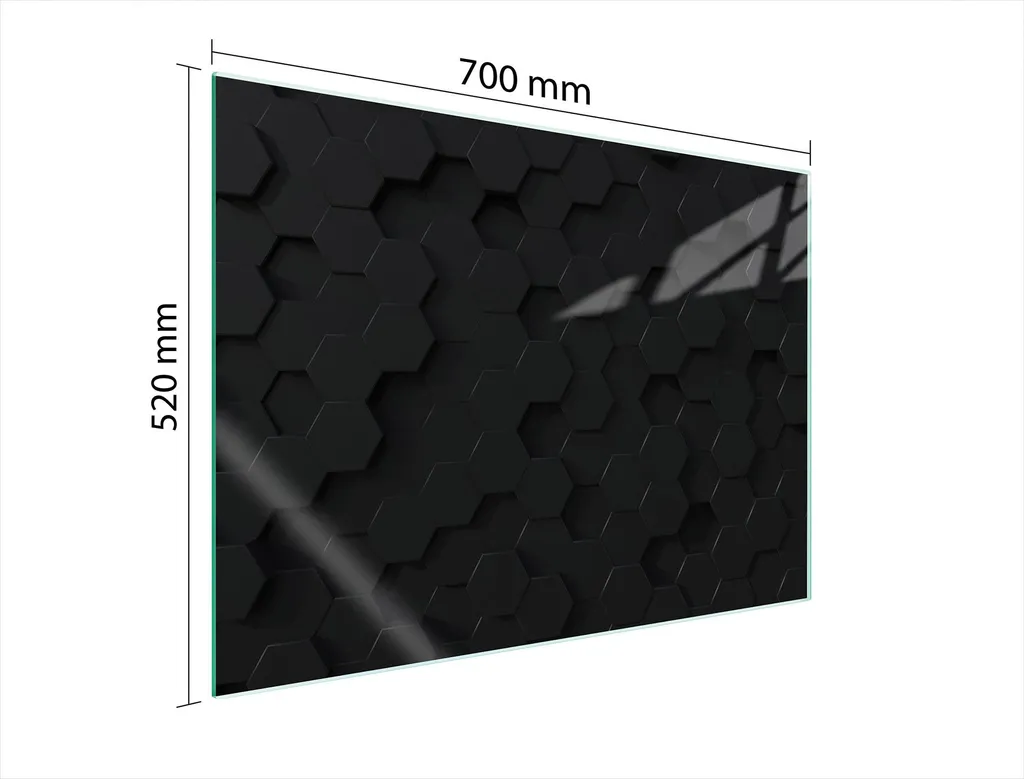 Pannello in Vetro Temperato 70x52 Cuore - Protezione Top Cucina
