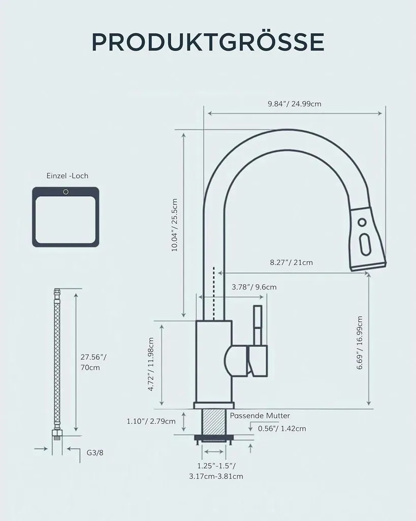 Rubinetto Lavello FORIOUS Inox: Miscelatore Alta Pressione Professionale - 5