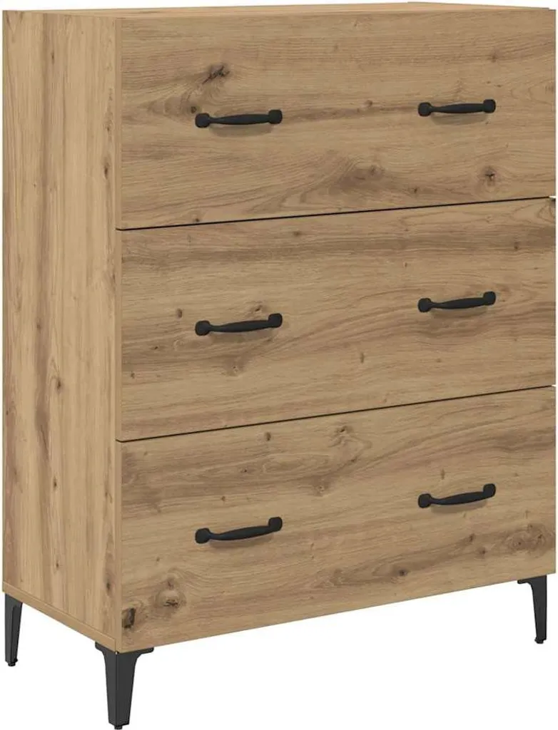 Credenza Rovere Artisan 69,5x34x90 cm - Mobile Buffet Salvaspazio