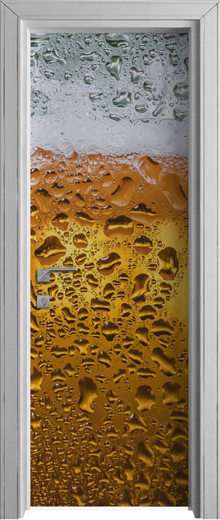 Tür Selbstklebende 70x210 cm Türfolie Türtapete Klebefolie - Glas Bier