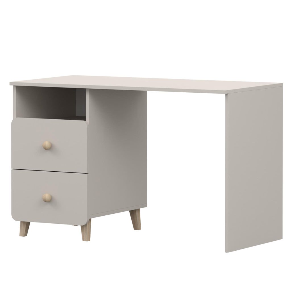 Schreibtisch MARIO, Kinderzimmer, Kinderschreibtisch Kinderzimmertisch Tisch 110 cm Kaschmir/Kaschmir, Holzgriffe