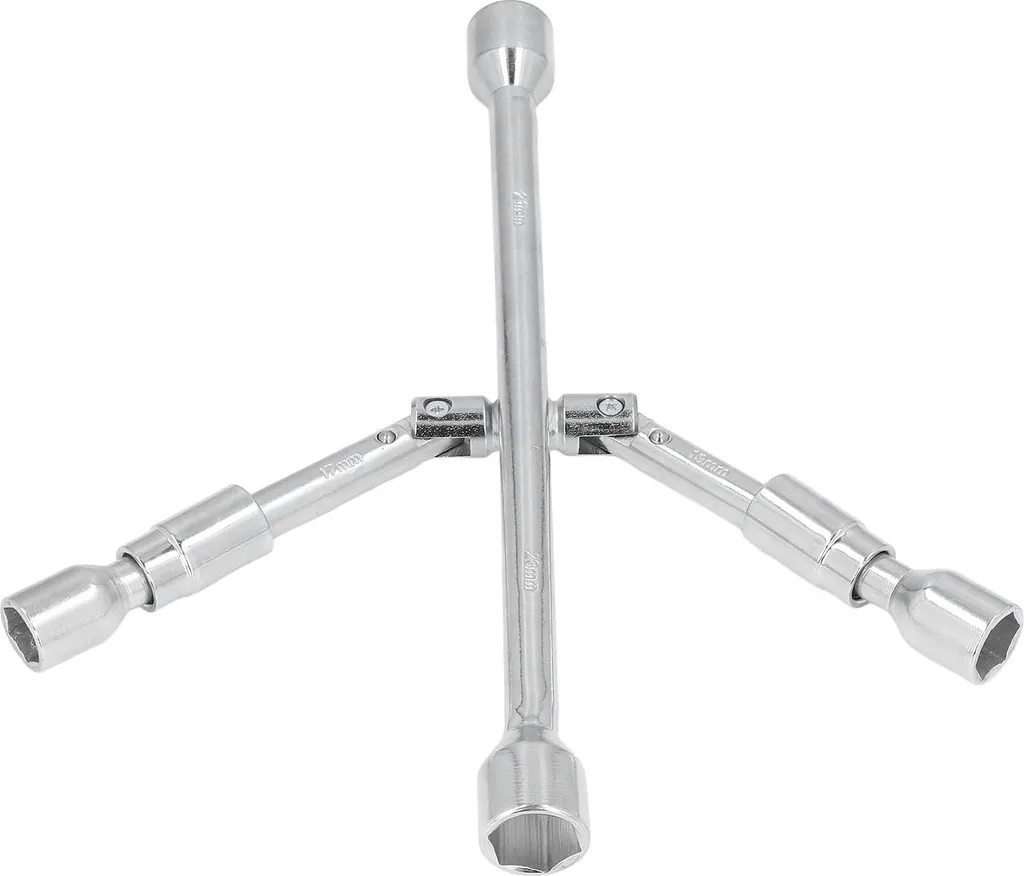 Clé à écrou de roue télescopique et pliable pour réparation de pneu