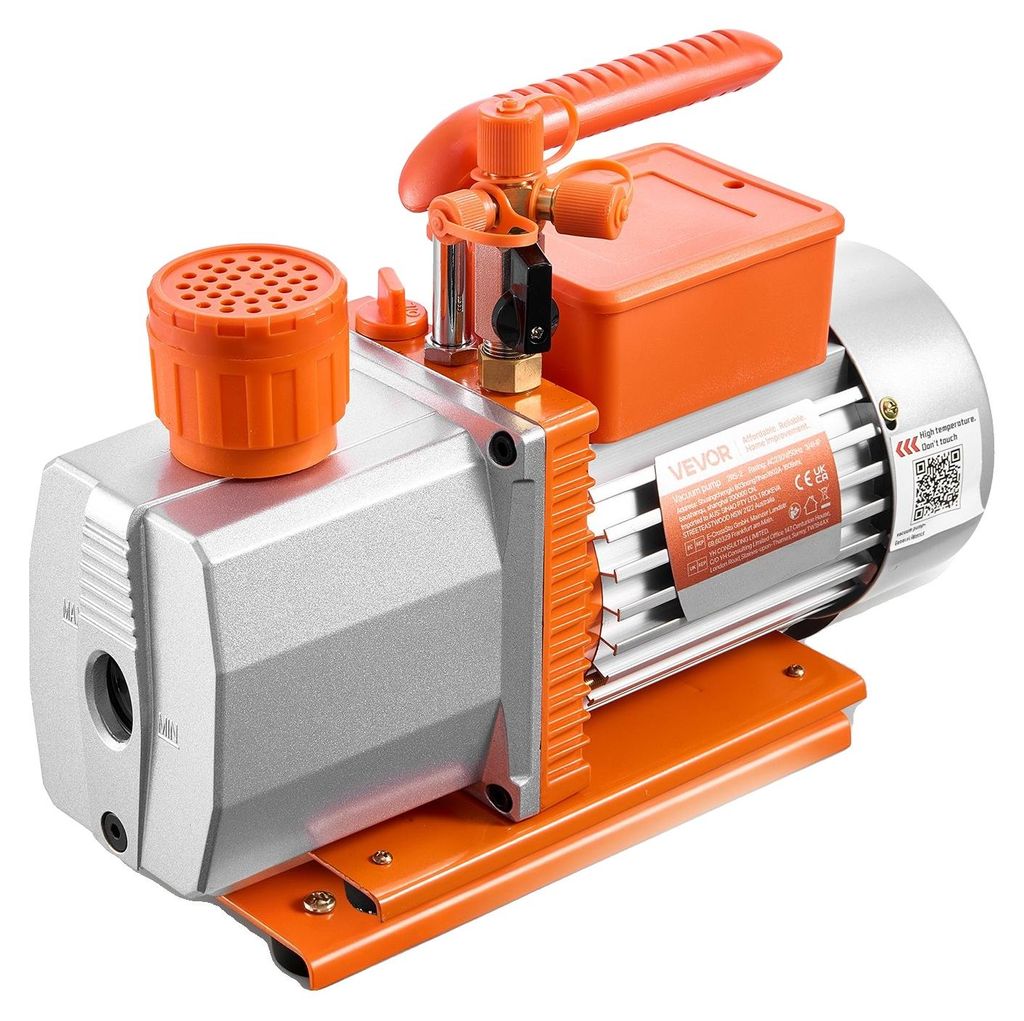Bomba de vacío VEVOR, 7 CFM (198 L/min), de 2 etapas, 550 Imagen del producto 