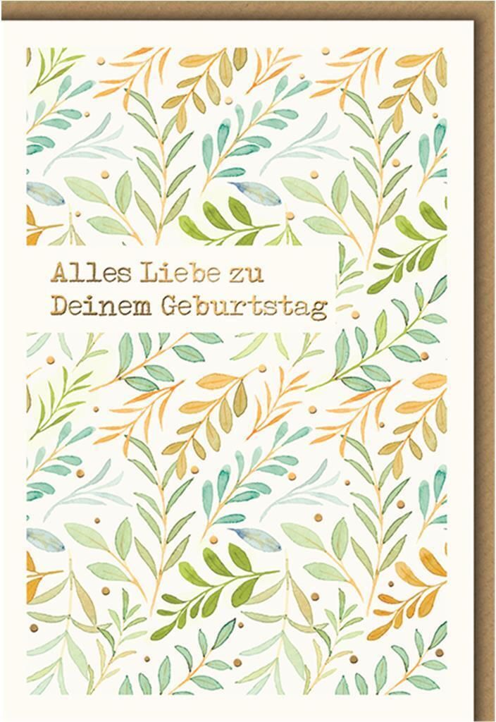 Geburtstag - Glückwunschkarte im Format 11,5 x 17 cm mit Umschlag