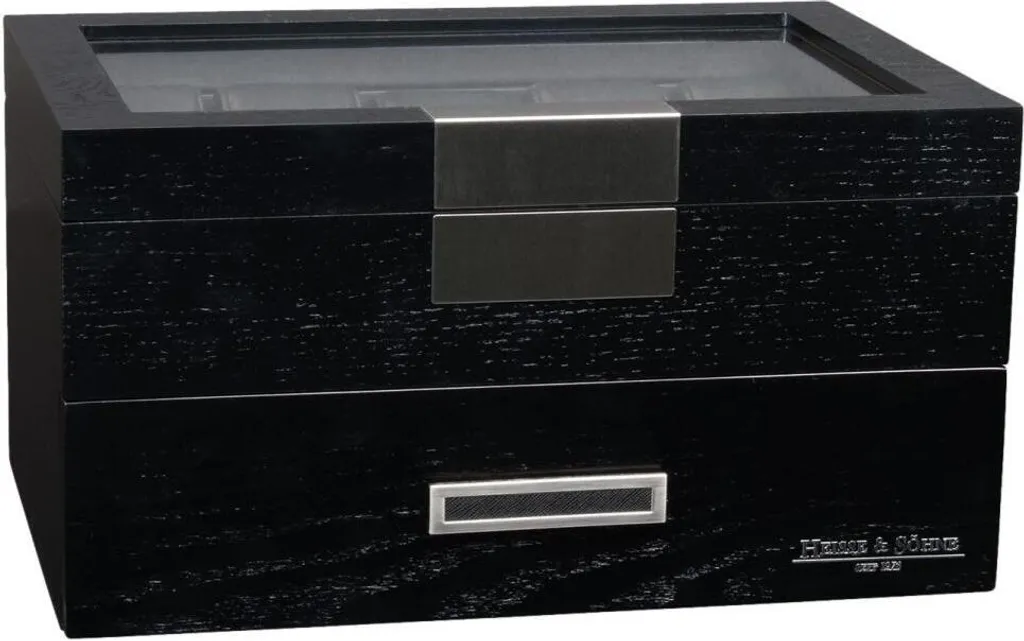 Heisse & Söhne 70019-179 Monteray 20 Boîte à montres frêne noir satiné