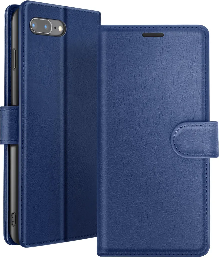 Zanaé Cover Libro iPhone 7 Plus / 8 Plus Blu - Protezione Magnetica