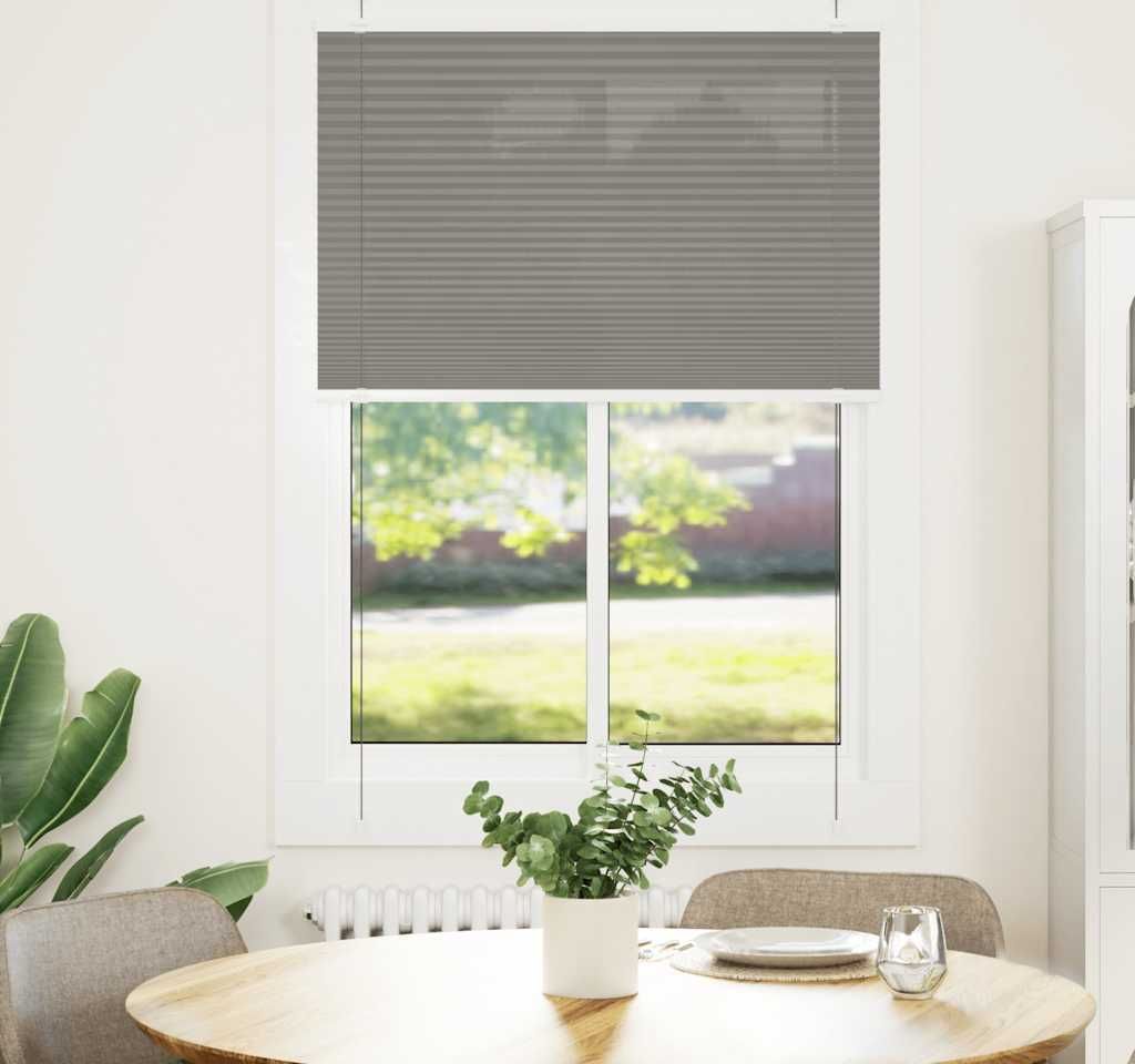 Maison Exclusive - Plissee Anthrazit 100x100 cm Stoffbreite 99,4 cm Polyester