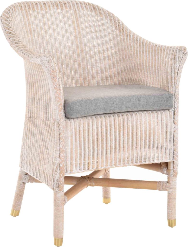 KRINES HOME Loom-Sessel in der Farbe Vintage Weiss inkl. Produktbild 