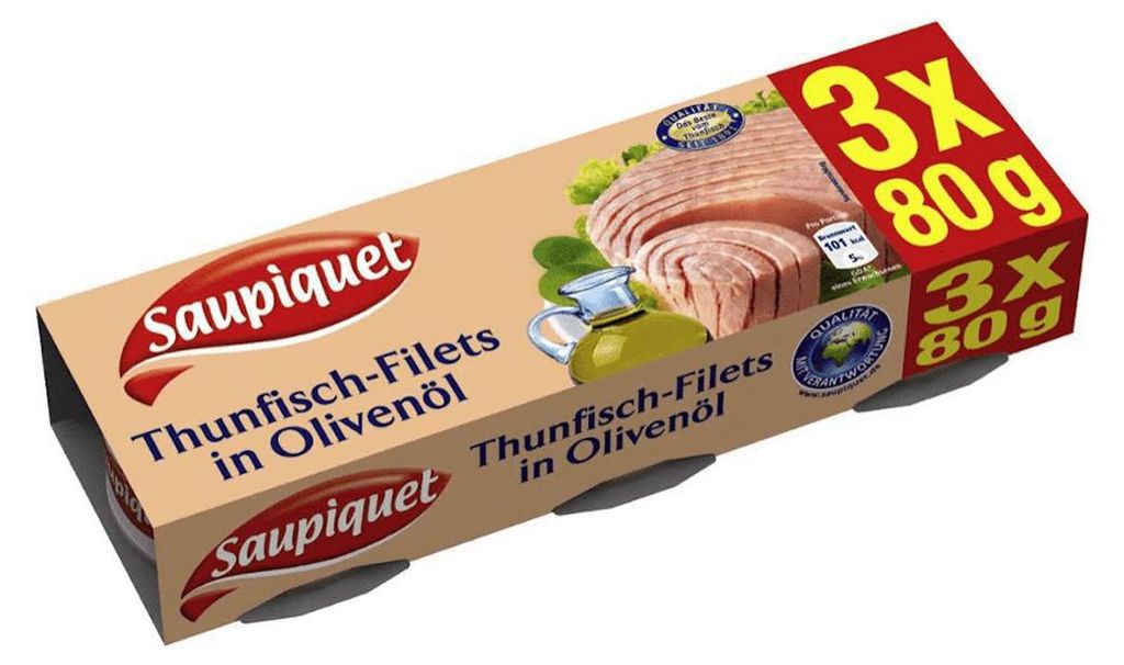 Saupiquet Thunfisch Filets in Olivenoel in der Dose 80g 3er Produktbild 